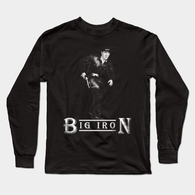 Retro Marty Robbins - Big Iron Long Sleeve T-Shirt by TimTimMarket